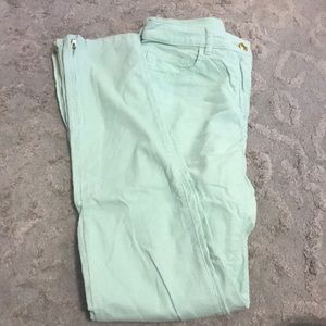 Teal Corduroy H&M Size 6 Pants Gold Finishings